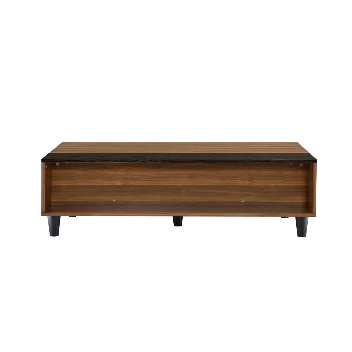 Avala - Coffee Table With Lift Top - Walnut / Black - Furniture Home Direct