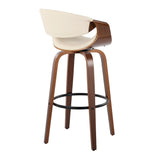 Symphony - Mid Century Modern Fixed Height Barstool With Swivel And Round Footrest (Set of 2) - Furniture Home Direct