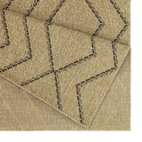 Earth - Indoor / Outdoor Polypropylene Area Rug - Jute / Black - Furniture Home Direct