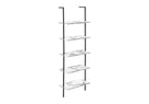 Bookshelf, Bookcase, Etagere, Ladder, 5 Tier, For Office, Marble Look Contemporary & Modern - Furniture Home Direct