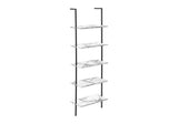 Bookshelf, Bookcase, Etagere, Ladder, 5 Tier, For Office, Marble Look Contemporary & Modern - Furniture Home Direct