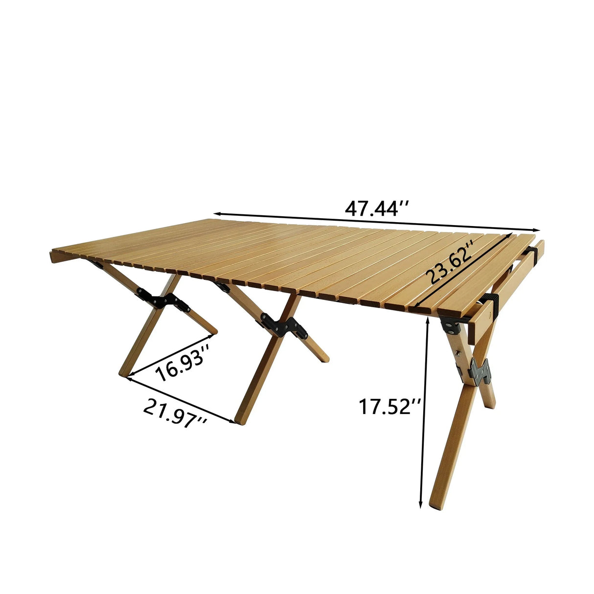 Multi-Function Wooden Foldable Portable Patio Dining Table, Indoor And Outdoor Universal - Natural - Furniture Home Direct