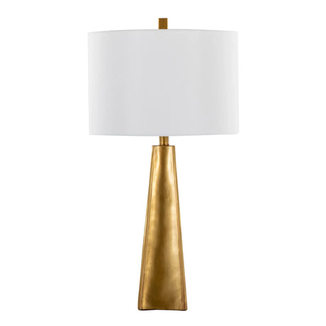 Pompeii - Contemporary Table Lamp - Gold / White - Furniture Home Direct