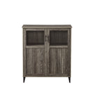 Modern Grooved Door Accent Cabinet - Furniture Home Direct
