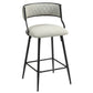 Counter Height Bar Stools With Powder Coating Base And Footrest (Set of 2) - Beige - Furniture Home Direct