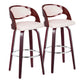 Pino - Mid Century Modern Fixed Height Barstool With Swivel & Round Footrest (Set of 2) - Furniture Home Direct