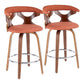 Gardenia - Mid Century Modern Fixed Height Counter Stool With Swivel (Set of 2) - Furniture Home Direct
