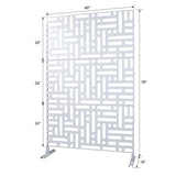 Decorative Freestanding Metal Privacy Screen For Indoor & Outdoor Use - Furniture Home Direct