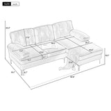 Modern L Shaped Sectional Sofa For Living Room - Furniture Home Direct