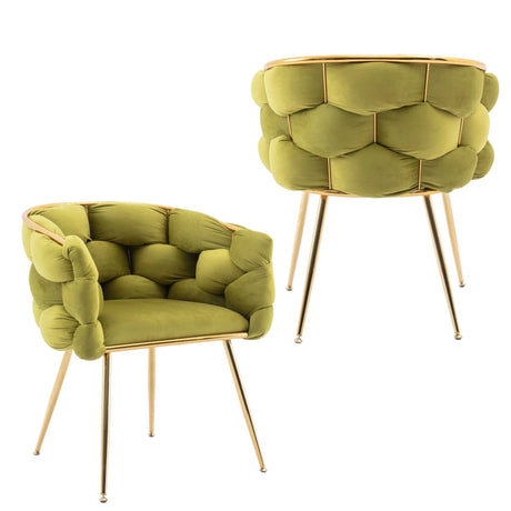 Luxury Modern Simple Leisure Velvet Single Sofa Chair Bedroom Lazy Person Household Dresser Stool Manicure Table Back Chair - Furniture Home Direct