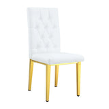 Vintage Style Armless Dining Chairs Set With Grid And Buckle Design - Furniture Home Direct