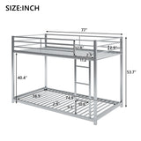Metal Bunk Bed, Low Bunk Bed With Ladder - Furniture Home Direct