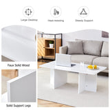 Coffee Table With X Leg Design For Living Room White - Furniture Home Direct