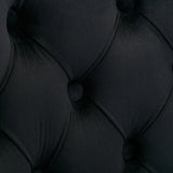 Bar Stools Velvet Upholstered Swivel With Backs Black - Furniture Home Direct