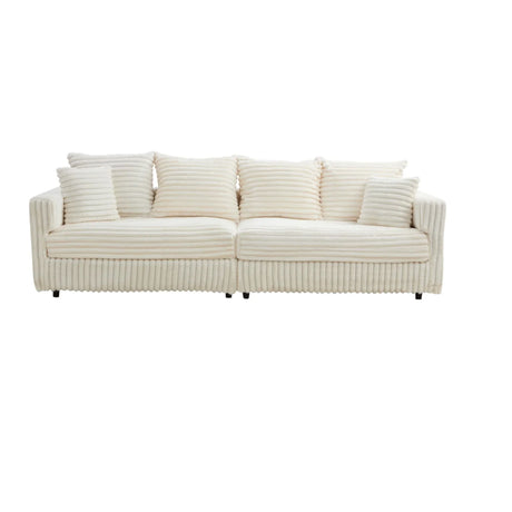 Modern Comfy Upholstered 4 Seat Sofa Cloud Couch,Deep Seat With Soft Pillows - Furniture Home Direct