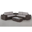 Modern Patio Rattan Sectional Set With Cushions - Furniture Home Direct