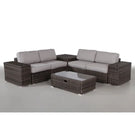 Modern Patio Rattan Sectional Set With Cushions - Furniture Home Direct