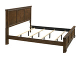 Queen Bed Set Dresser Nightstands Mirror Chest Walnut Brown - Furniture Home Direct