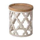 Stylish Rustic Round Wooden Table - Furniture Home Direct