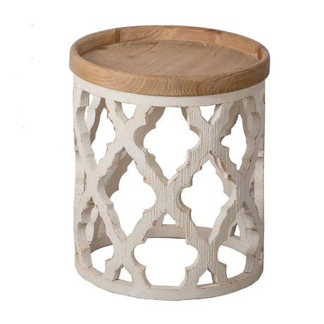 Stylish Rustic Round Wooden Table - Furniture Home Direct