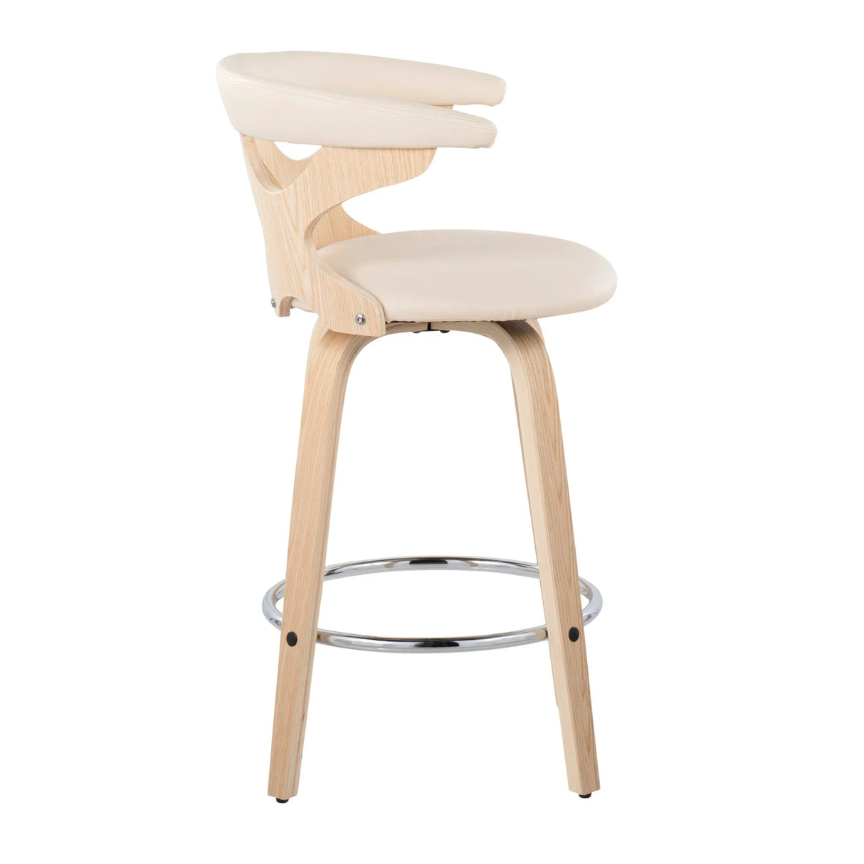 Gardenia - Mid Century Modern Fixed Height Counter Stool With Swivel (Set of 2) - Furniture Home Direct