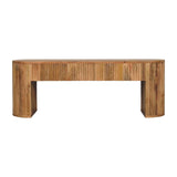Soba - Straight Media Unit - Oak - Furniture Home Direct