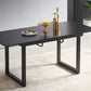 Square Extendable Dining Table With Metal Leg, Modern Space Saving Kitchen Table For Living Room - Furniture Home Direct