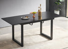 Square Extendable Dining Table With Metal Leg, Modern Space Saving Kitchen Table For Living Room - Furniture Home Direct