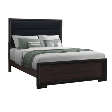 Queen Bedroom Set With Bed Dresser Mirror Nightstand Brown - Furniture Home Direct