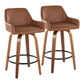 Daniella - Contemporary Fixed Height Counter Stool With Swivel With Round Footrest (Set of 2) - Furniture Home Direct