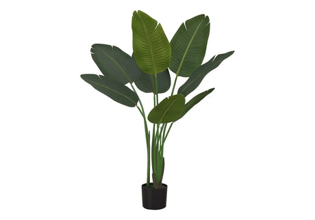 44" Tall, Artificial Plant, Bird Of Paradise Tree, Indoor, Faux, Fake, Floor, Greenery, Potted, Decorative - Green / Black - Furniture Home Direct