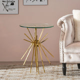 Starburst Side Table With Gold Legs - Furniture Home Direct