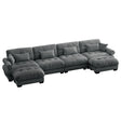 Super Comfort Oversized Modular Sectional Sofa With Movable Ottoman - Furniture Home Direct
