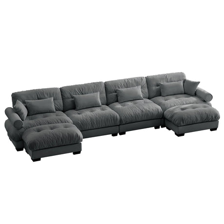 Super Comfort Oversized Modular Sectional Sofa With Movable Ottoman - Furniture Home Direct