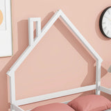 House-Shaped Headboard Bed With Handrails, Slats - Furniture Home Direct