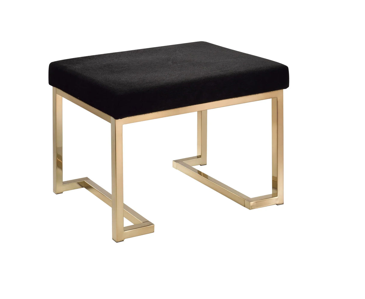 Boice Bench - Black / Champagne - Furniture Home Direct