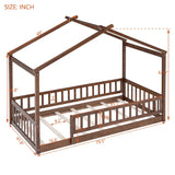 Bed House Bed Frame With Fence - Furniture Home Direct