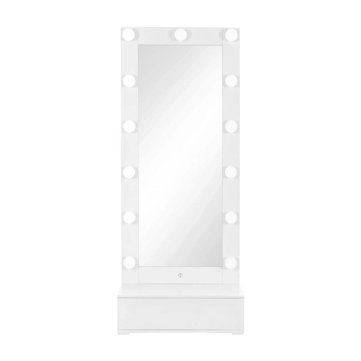 Elisa - Narrow Tall Mirror With Speaker And Drawer - Furniture Home Direct