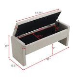 Modern Upholstered Large Bed End Bench With Storage - Furniture Home Direct