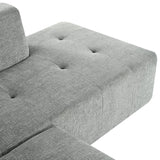 Modular Sectional Sofa in Chenille for Living Rooms Gray - Furniture Home Direct