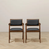 Athena - Dining Chair (Set of 2) - Black / Brown - Furniture Home Direct