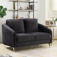 Sofia - Velvet Modern Chic Loveseat Couch - Furniture Home Direct