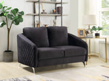 Sofia - Velvet Modern Chic Loveseat Couch - Furniture Home Direct
