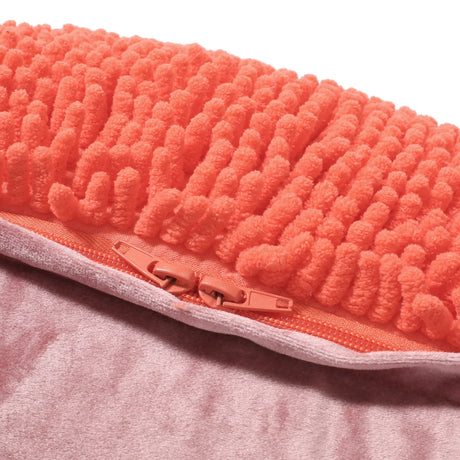 Sunny - Square Pouf, Versatile Ottoman Or Floor Cushion - Coral - Furniture Home Direct