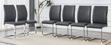 Dining Chairs Cantilever Metal Frame Modern Dark Gray - Furniture Home Direct