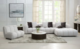 Manilla - Sectional Sofa With Chair - Ivory White - Furniture Home Direct