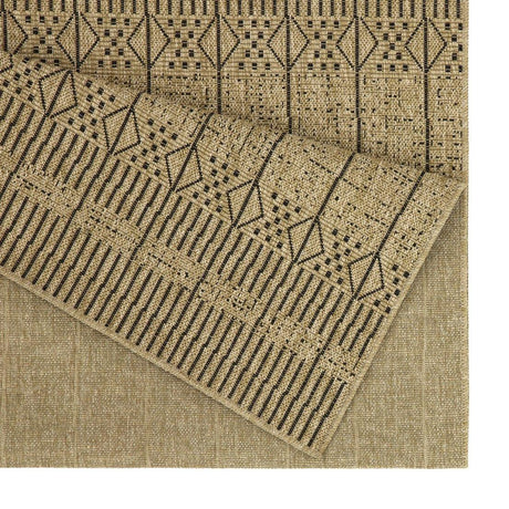 Earth - 7'10" X 10'3" Polypropylene, Indoor, Outdoor Area Rug - Jute / Black - Furniture Home Direct