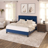 Luma - Queen Upholstered Bed - Blue - Furniture Home Direct