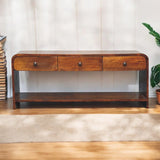 Aspen - Slim Media Unit - Dark Brown - Furniture Home Direct