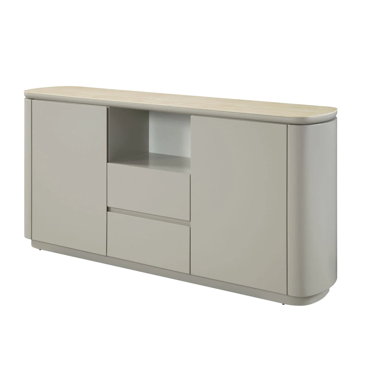 Ingram - Ceramic Top Server - Light Gray - Furniture Home Direct